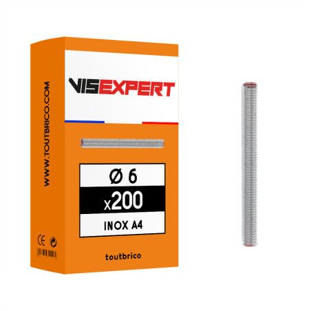 Boite tige filetée Ø6 inox A4 - Vis Expert