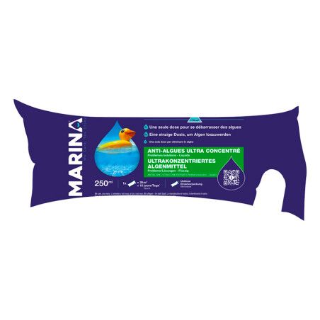Anti-algues ultra concentré 2 en 1 berlingot Marina 250ml