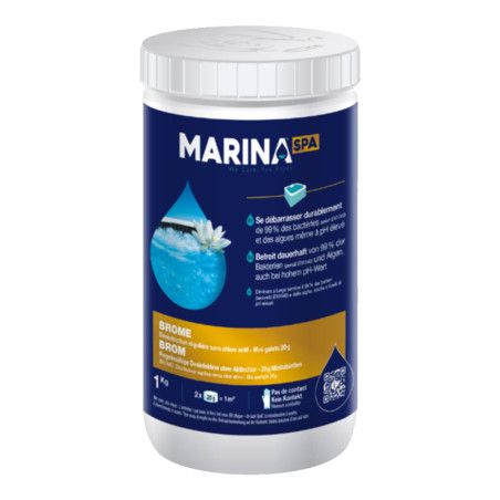 Brome désinfectant 50 mini galets 20g SPA Marina 1kg