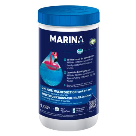Chlore multifonction galets Marina 1,08kg