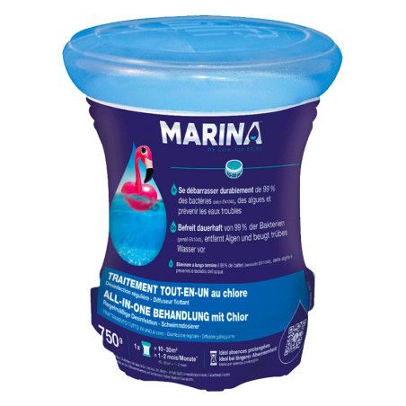 Diffuseur flottant traitement complet 10-30m³ Marina 750g