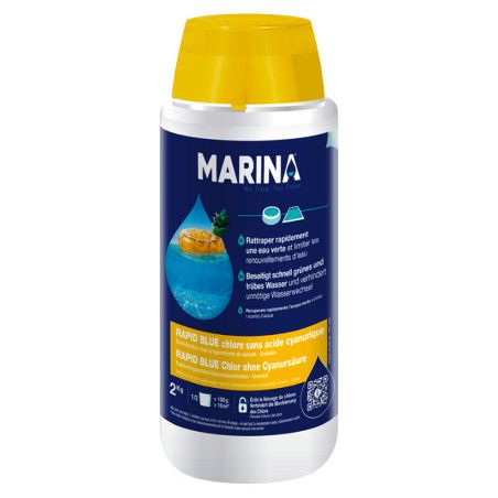 Rapid blue chlore traitement choc Marina 2kg