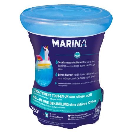 Diffuseur flottant traitement complet 4-10m³ Marina 350g