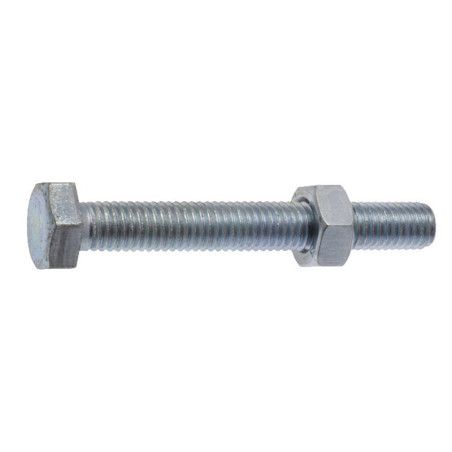 Boulon 10 x 30mm tête hexagonale filetage total SB 8.8 galvanisé à l'unité - Viswood