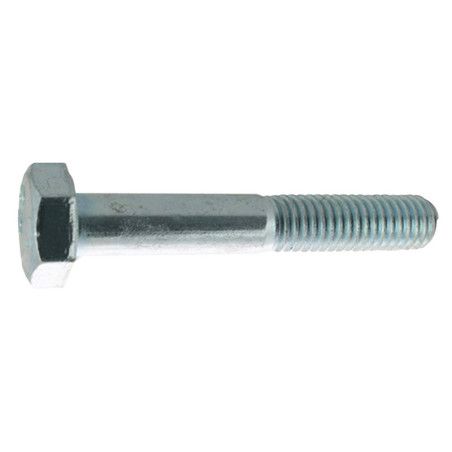 Vis métaux 10 x 70/26mm tête hexagonale acier zingué blanc à l'unité - Viswood