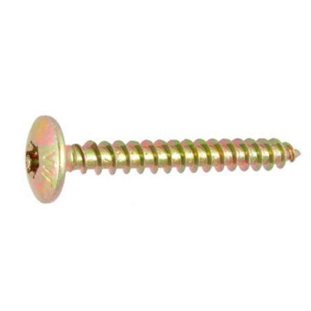 Vis de penture 7 x 40mm tête ronde large Torx acier zingué bichromaté à l'unité - Viswood