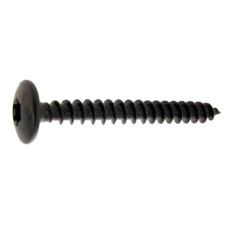 Vis de penture 5 x 40mm tête ronde large Torx acier zingué noir à l'unité - Viswood