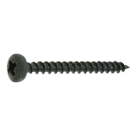 Vis agglo 5 x 40mm tête cylindrique pozidriv acier zingué noir à l'unité - Viswood