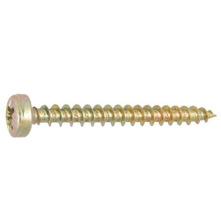 Vis agglo 4 x 16mm tête cylindrique pozidriv acier zingué bichromaté à l'unité - Viswood
