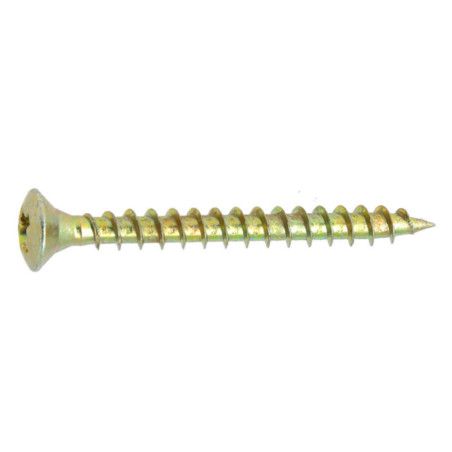 Vis agglo 3 x 20mm tête fraisée bombée pozidriv acier zingué bichromaté à l'unité - Viswood