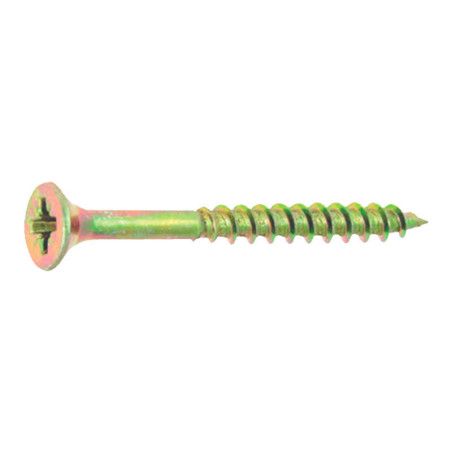 Vis agglo 3 x 40/24mm tête fraisée pozidriv acier zingué bichromaté à l'unité - Viswood