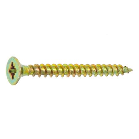 Vis agglo 4 x 16mm tête fraisée pozidriv acier zingué bichromaté à l'unité - Viswood
