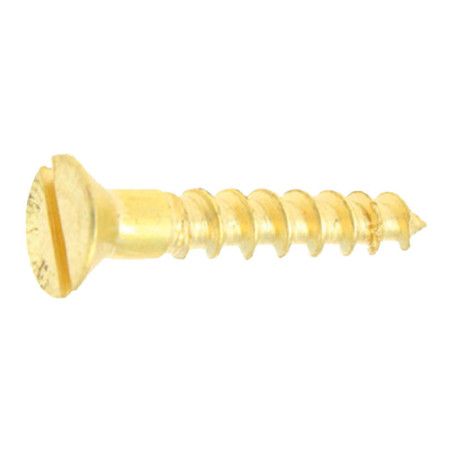 Vis bois 3 x 40mm tête fraisée fendue laiton à l'unité - Viswood