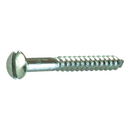 Vis bois 4 x 30mm tête fraisée bombée fendue laiton chrome à l'unité - Viswood