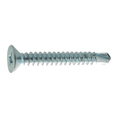 Vis autoperceuse 4,8 x 25,4mm tête fraisée phillips acier zingué à l'unité - Viswood