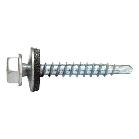 Vis autoperceuse 6,3 x 25mm tête hexagonale avec embase + rondelle étanchéité acier zingué à l'unité - Viswood