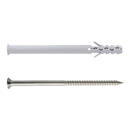 Cheville longue spécial huisserie et cadre 8 x 80mm + vis tête fraisée pozidriv à l'unité - Batifix
