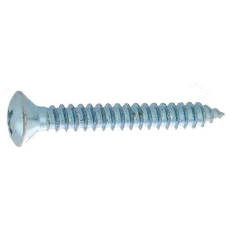 Vis tôle 4,2 x 12,7mm tête fraisée bombée pozidriv acier zingué blanc à l'unité - Viswood