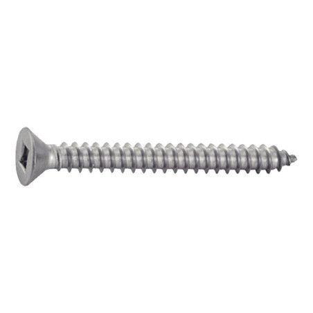 Vis tôle 4,8 x 80mm tête fraisée carrée inox A2 à l'unité - Viswood