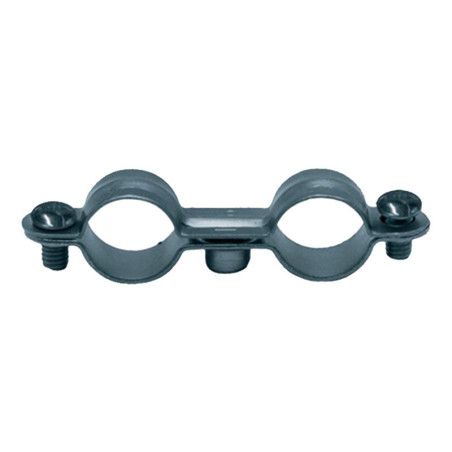 Collier double plomberie Ø28mm acier zingué à l'unité - Batifix