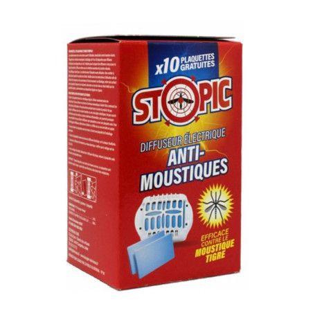 Diffuseur électrique anti-moustiques + 10 plaquettes Stopic