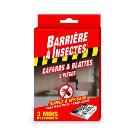 Lot de 2 pièges anti cafards & blattes Barrière à insectes