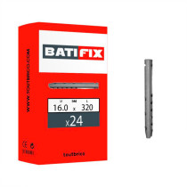 Boite 24 fixations radiateur consoles à frapper Ø16 x 320mm Radiafix - Batifix