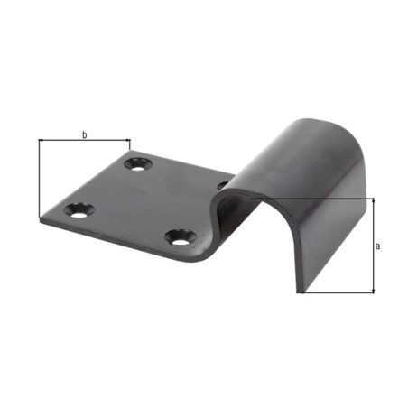 Butée d'arrêt portail 50 x 90mm noir - Alberts Butée d'arrêt portail 50 x 90mm noir - Alberts
